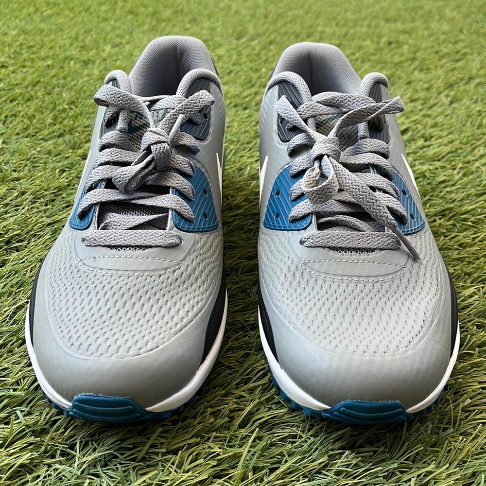 Nike Men's Air Max Athletic Shoes in Gray, Black & Blue - Picture 2 of 5